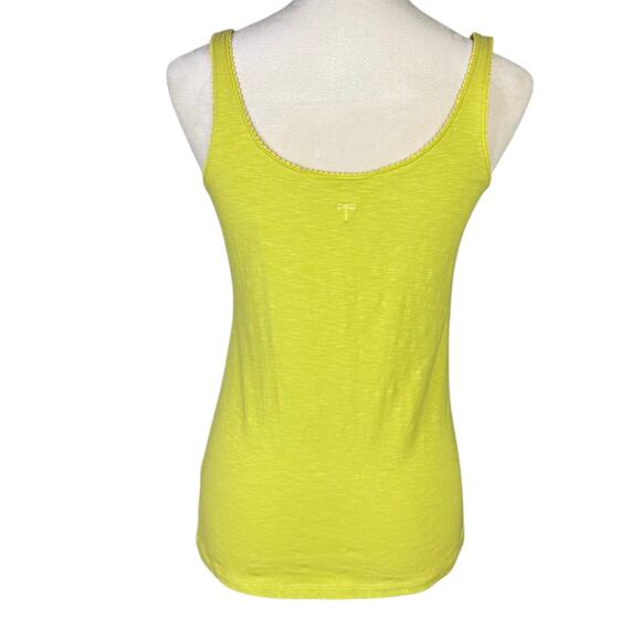 Tyler Boe NWT Core Lemon Lime Green Lace Trim Slim Fit Layering Basic Tank Top - Picture 3 of 11